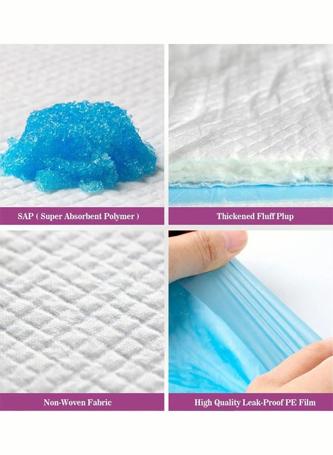 100 Pcs Dog Pads Thicker Pet Training and Puppy Pads Super Absorbent Pee Pads for Dogs Leak Proof Dog Potty Training Pads for Puppies Cats Rabbits Pet Pee Pads - Image 4